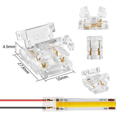 COB Mini светодиодная лента разъемы провода 2 3 4 контактное соединение без пайки FCOB RGB CCT 5 8 10 мм светодиодная лента для подключения провода
