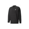 T7 Solid Color Casual Crew Neck Long Sleeve Sweatshirt Men Sweatshirt Black 539483-01
