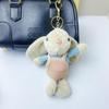 Adorable Long-Eared Rabbit Plush Overall Keychain Ornament