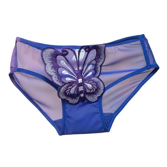Женские трусы с вышивкой в виде бабочки, прозрачные сетчатые трусы со средней талией, эластичные, для первой брачной ночи, для спальни