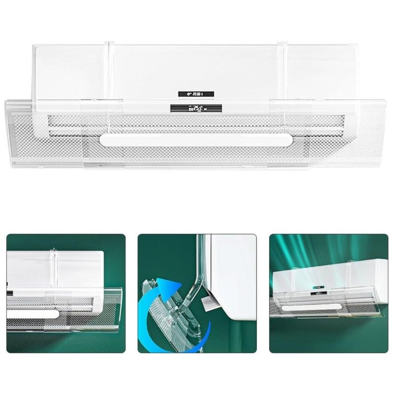 Air Conditioning Baffle Child Safe Cold Air Guards Shield Antistraight Blowing for Wall Mounted Air Conditioner Units