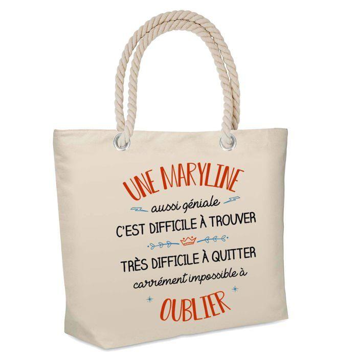 Sac isotherme Une Maryline aussi géniale | Glacière Souple Cadeau Femme Lunch Bag Travail Plage Pique-nique Repas