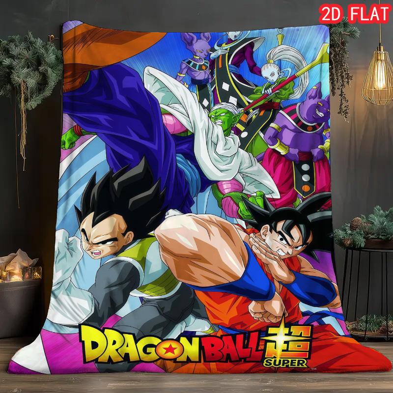 Dragon Ball Gift Blanket High Quality Printed Flannel Blanket for Anime Fans Family Friends THW