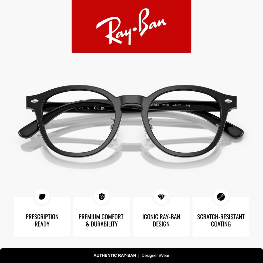 [Ray-Ban] Очки 0RX5443D VISTA 2000 49 ЧЕРНЫЙ (черный) Азиатская посадка Поляризованные