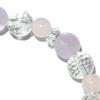 [Shinjuku Gin no Kura] Lavender Amethyst and Rose Quartz 128-Facet Crystal Bracelet, Approximately 17cm Long (Women's Size Medium)