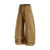 American Vintage Star Embroidered Distressed Wide Leg Cargo Denim Pants Men Women