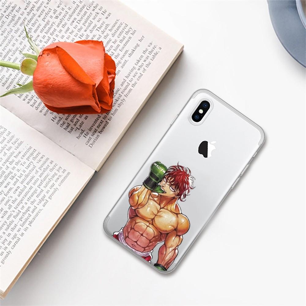 Япония Аниме Баки Чехол для телефона Для iPhone 15 14 13 12 11 Pro Max Mini X Xs XR 6 7 8 Plus SE 2020 Прозрачный чехол