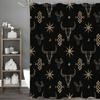 Bullhead Sun Cactus Geometric Shower Curtain, Bathroom Decorative Shower Curtain, Waterproof Shower Curtain with Hooks