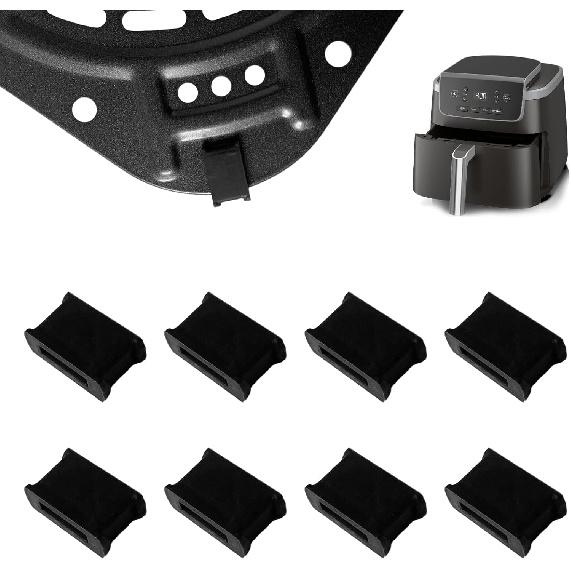 ALJ 8PCS Air Fryer Silicone Rubber Bumpers for Ninja 5QT AF141 4-in-1 Air Fryer Pro, Upgraded Silicone Rubber Tabs Pads Tips Feet Sides Parts