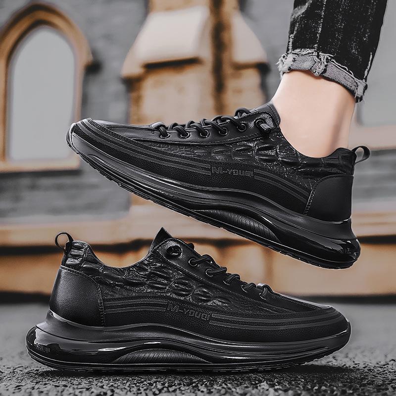 Crocodile leather shoes men's autumn men's shoes 2025 new sports shoes trend versatile casual shoes men's board shoes