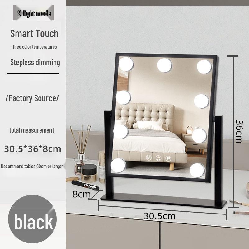 Large Smart HD LED Makeup Mirror with Rechargeable Fill Light