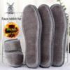 Odor-Resistant Breathable Winter Insoles: Imitation Rabbit Fur, Thick Velvet, Warm, Cold-Proof for Men & Women.