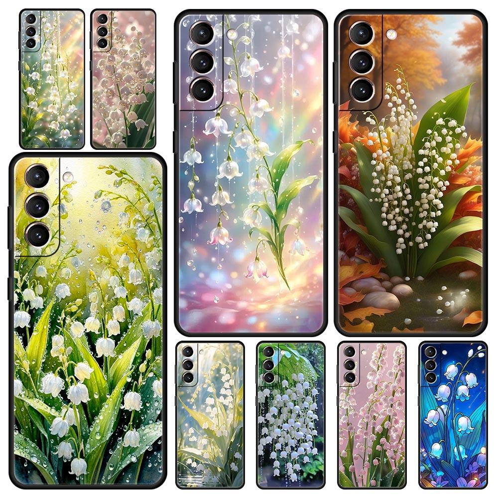 Прозрачный цветочный чехол для телефона Ландыш для Samsung Galaxy S26 S25 S24 S23 S22 S20 S21 FE Ultra S25 Edge Plus Мягкий чехол из ТПУ