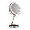Настольное зеркало для макияжа туалетное косметическое настольное декоративное 5-кратное увеличение 3 цвета подсветки для