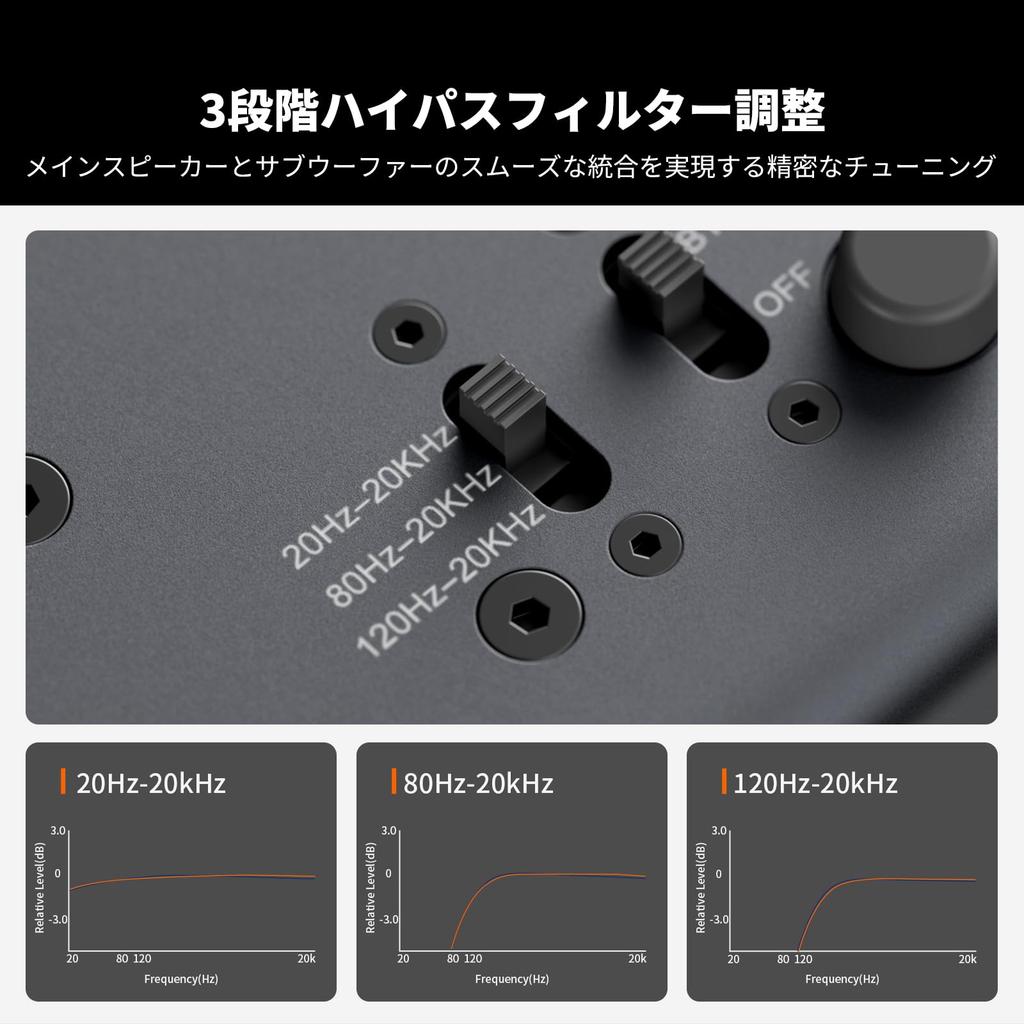 Сбалансированный предусилитель Fosi Audio ZP3 с 2 RCA-входами и 1 XLR-входом для сабвуфера, для стерео и домашней аудиосистемы, с ВЧ-фильтром и регулятором тембра (японский язык).