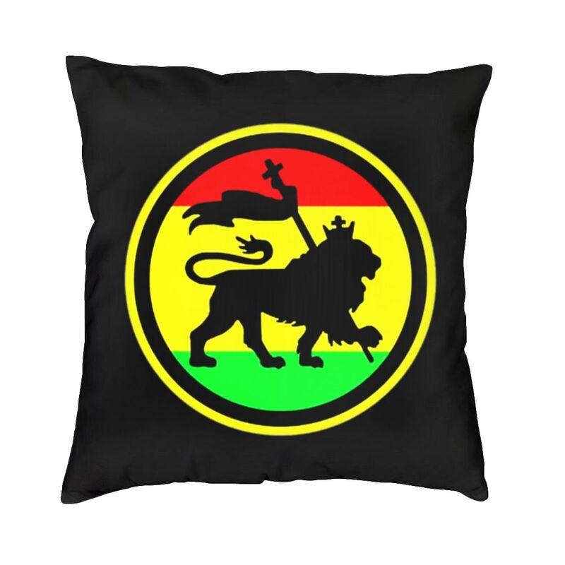 Lion Of Judah Rasta Jamaican Reggae Cushion Cover 45x45cm Home Decor Printing Throw Pillow for Living Room Doublesided