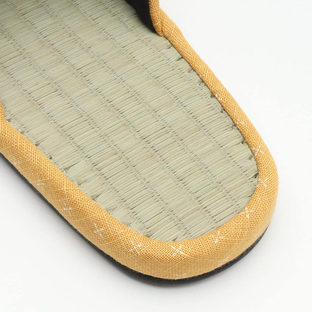 Japanese Cross Mosquito Kasuri Pattern Tatami Set of 3 [Lifestyle] Japanese-made Front-Opening Slippers, Large, [Kahoku Slippers, Kahoku, Yamagata,