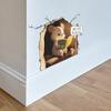 Hole Wall Sticker Self-Adhesive Strong Stickiness Waterproof Removable Mouse Reading Book Fun
