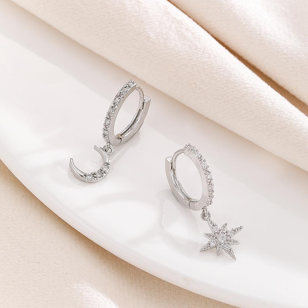 Горячо продаваемые асимметричные серьги-луны для женщин, модные, универсальные и высококлассные серьги