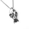 Fashion Titanium Steel Double Snake Pendant Trendy Male Personality Double Snake Wrap Necklace Men