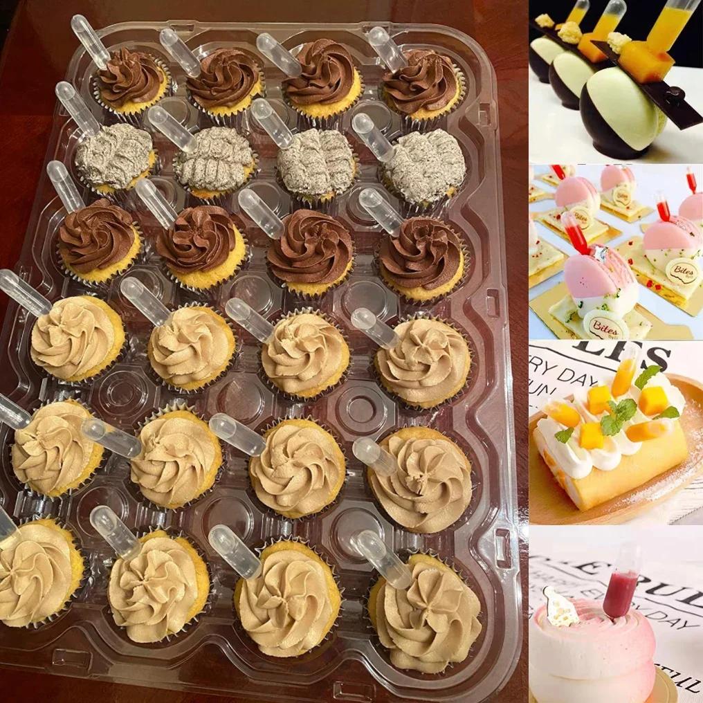 200 шт. 4 мл одноразовые мини-пипетки для джема, кексов, соуса, пипетки для переноса, пипетки для десертов, начиненных тортов, декора торта, шприцы