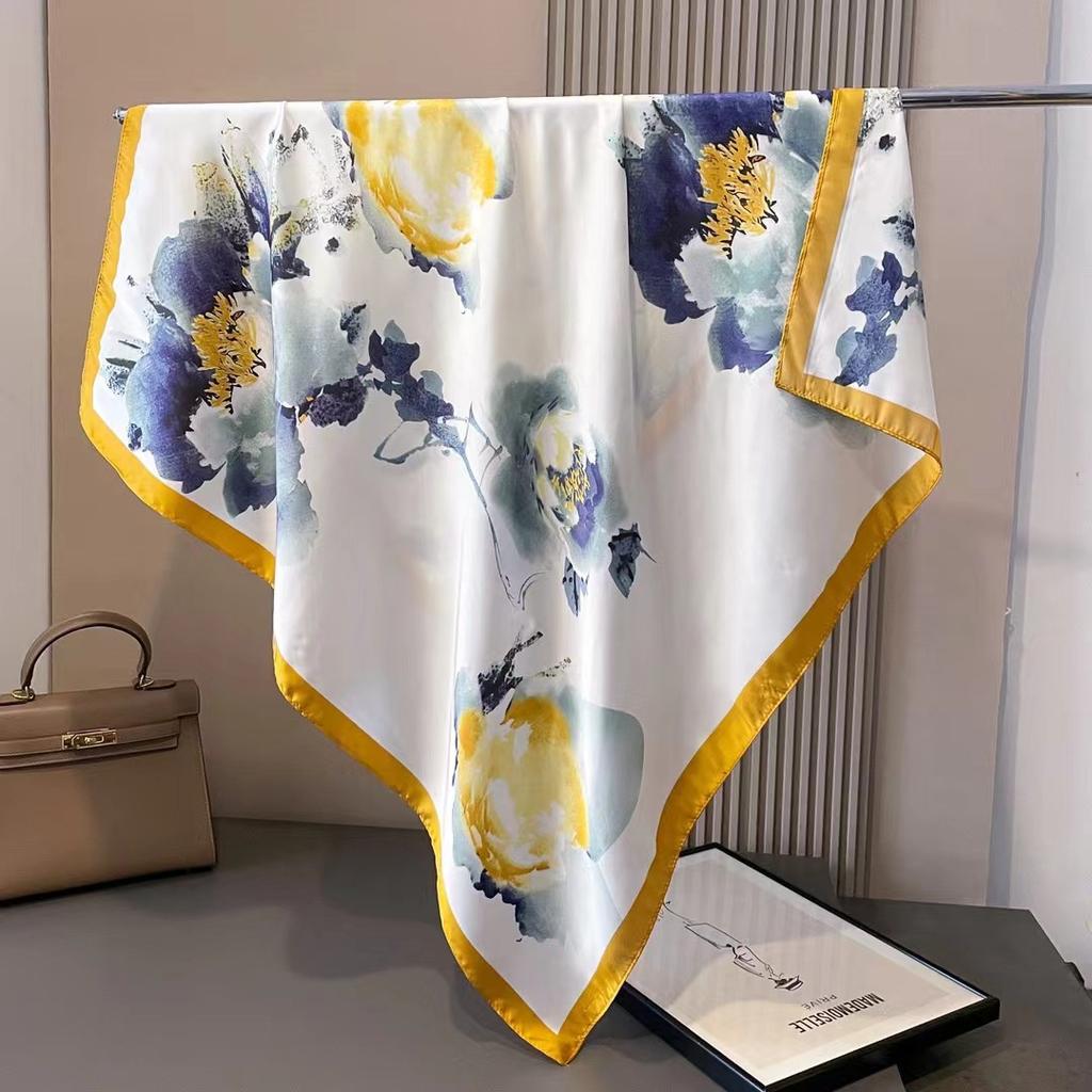 Hangzhou Silk High End Versatile Thin Scarf Shawl with Spring and Autumn Style Autumn and Winter Style Fashionable New Style