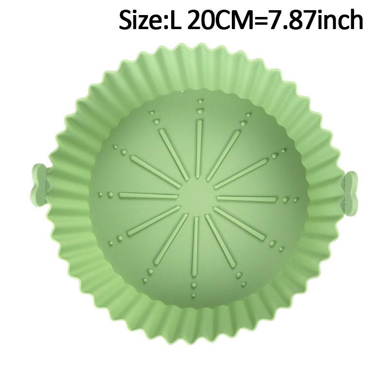 17/20 см противень для выпечки в аэрофритюрнице, многоразовый силиконовый противень с антипригарным покрытием, круглая форма для выпечки, коврики для микроволновки, вкладыш для аэрофритюрницы, форма для торта