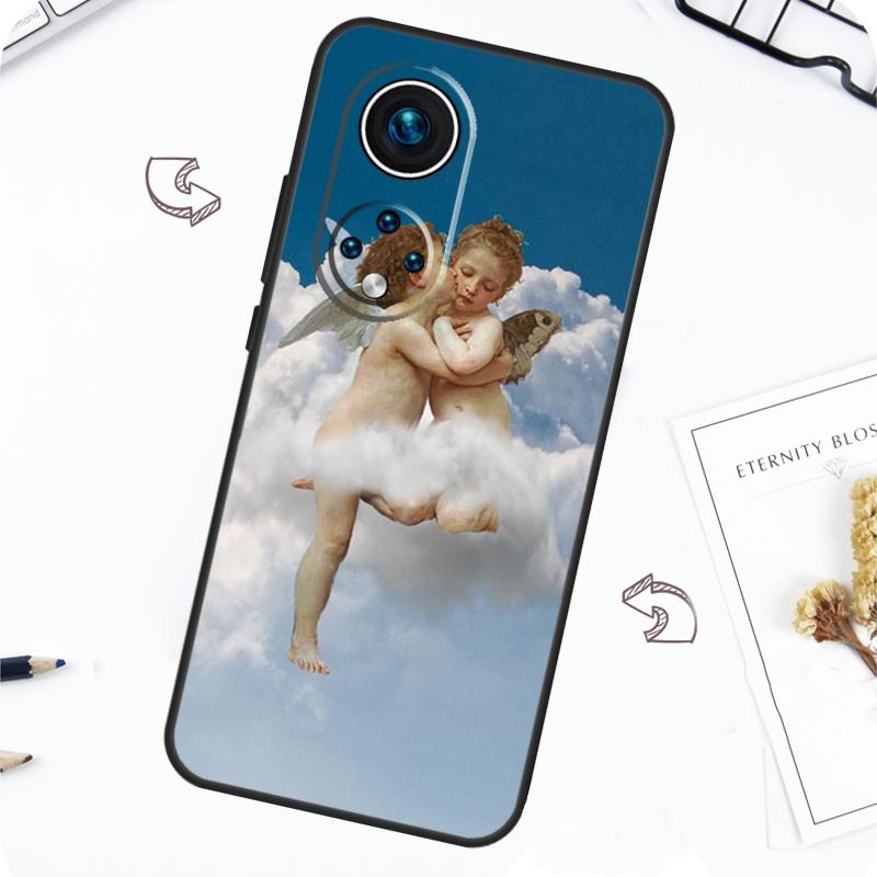 Чехол с ангелами эпохи Возрождения в небе для Honor Magic 7 5 6 Lite Honor 200 Pro X8b X9a X8a X8 X9 X9c X9b 50 70 90 Lite