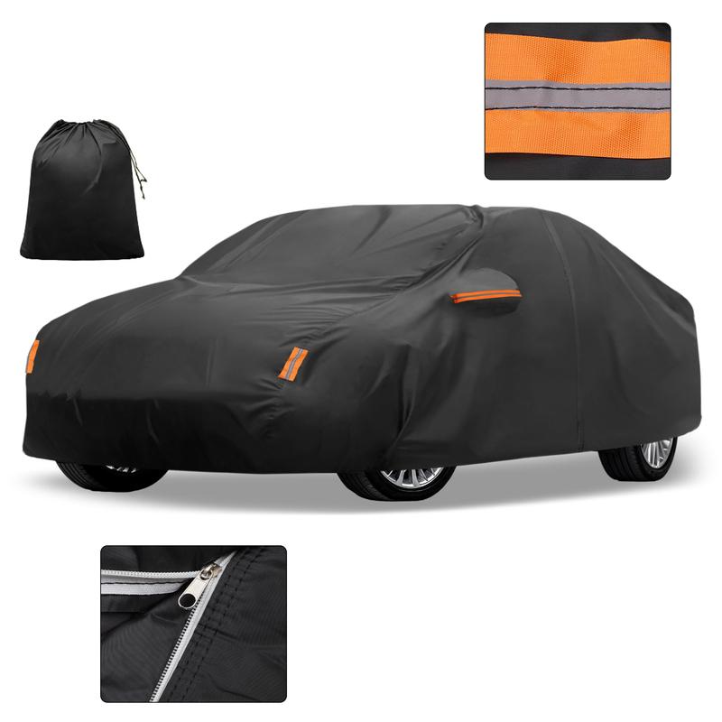 Motoforti Car Cover for Toyota Camry 2007- 210D-PU Outdoor Full Car Cover All Weather with Door Zipper