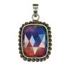 Natural Opal 35.6 Ct Cushion Cut   Sterling Silver Pendant