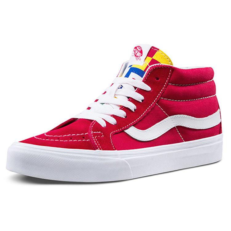 Vans SK8 Mid Mid Top Skate Shoes Red Unisex (Unisex) Skateboard Shoes VN0A391FTOV