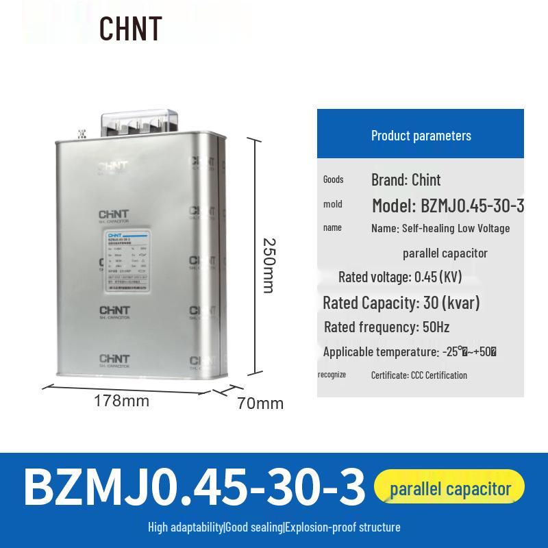 Chint Self-Healing Low Voltage Reactive Power Capacitor Cabinet BSMJ BZMJ 0.45 450V