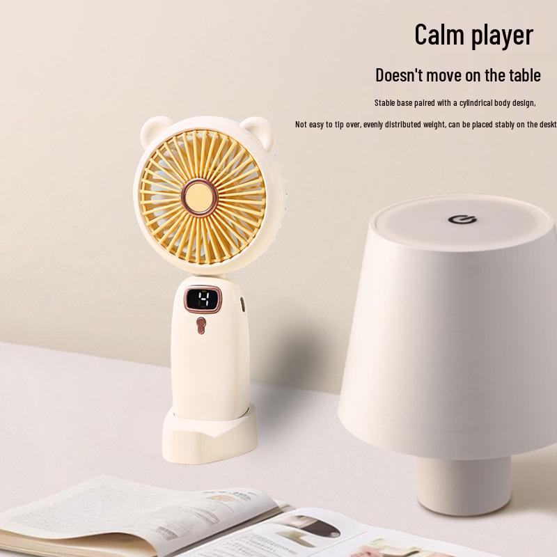 Portable USB Mini Fan - Silent Handheld & Desktop Fan for Travel or Study