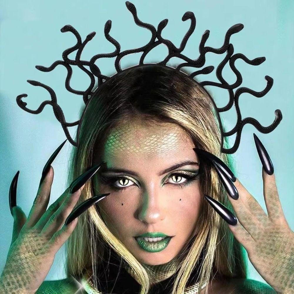 Colored Halloween headband Greek Mythology Cosplay Prop New Snake Hair Hoop Party Supplies