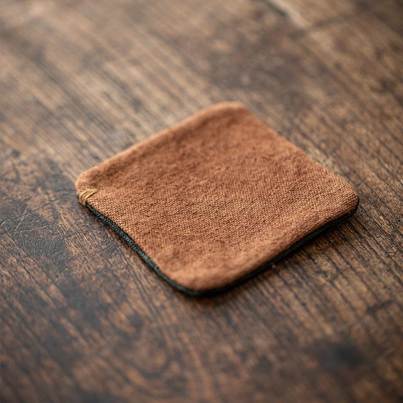 Подставка под чайную чашку Дзен трава и дерево тай-дай ручной работы чайное пространство чашка квадратная нескользящая и защищающая от ожогов теплоизоляционная подставка под горшок