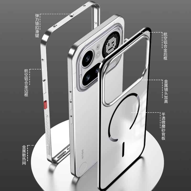 Для Nothing Phone 4A Pro Чехол-накладка с защитой объектива из металлического сплава Для Nothing Phone 4A Чехол с поддержкой беспроводной зарядки из твердого ударопрочного акрила