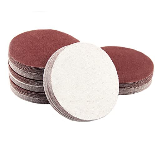Lanx. Sandpaper (125mm, 120mm) Velcro Disc Sander, 100-Piece Set, No Holes, Round, for Woodworking, Available in Thicknesses of 1mm, 10mm, 1.6mm, 15cm