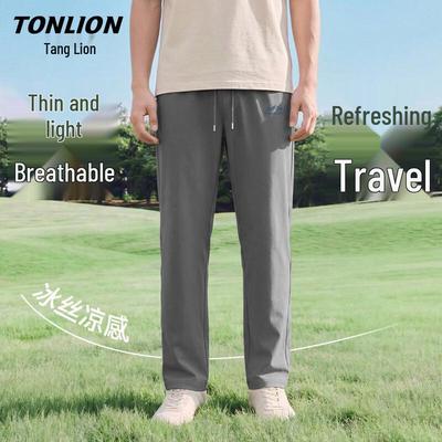 Мужские летние повседневные брюки TonLion с широкими штанинами