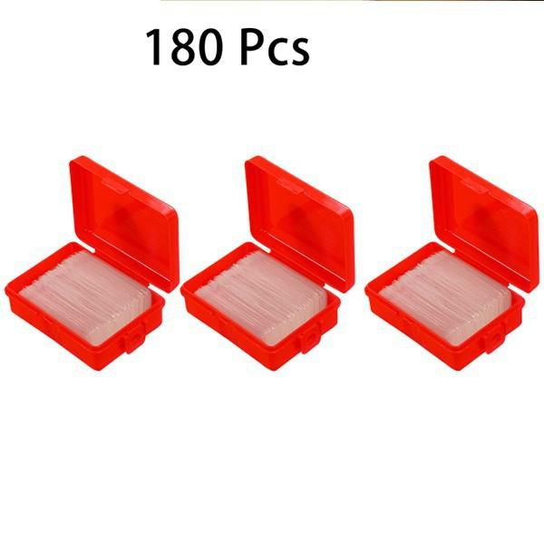 Двусторонняя клейкая лента с нано-основой - водонепроницаемая, съемная, многоразовая - 180 шт. в компактном футляре для стен, дерева, плитки, пластика, металла