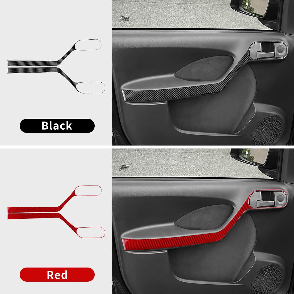 Carbon Fiber Style Interior Sticker for compatible vehicle interior Door Handle Area