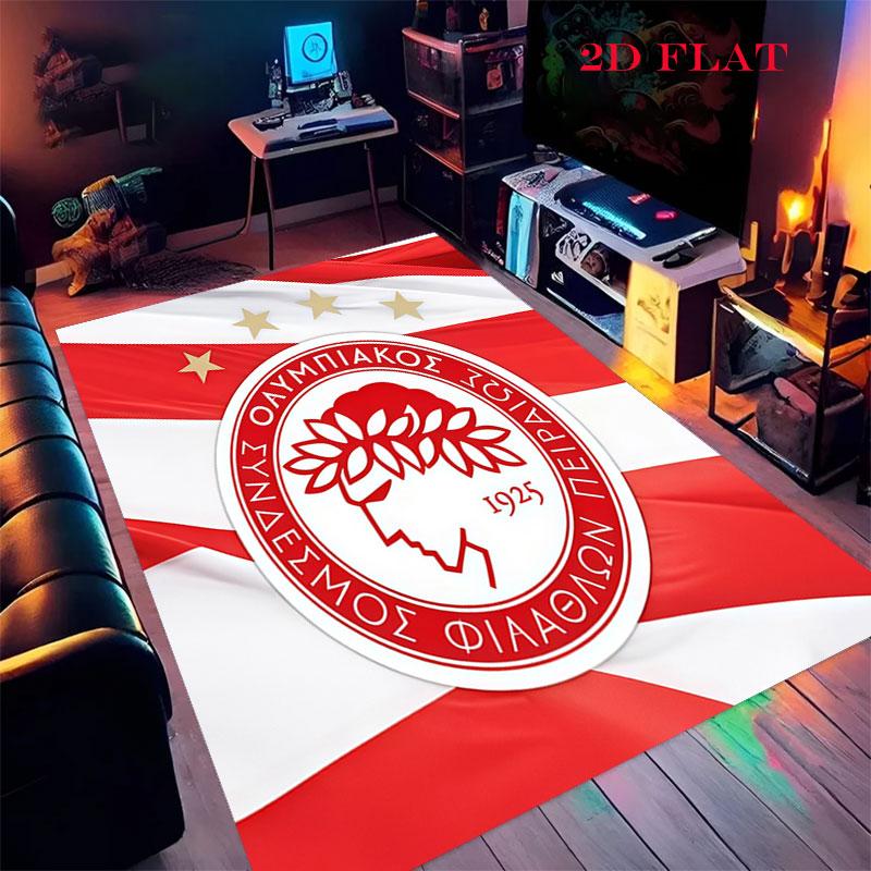Постер Olympiacos Ковер для гостиной, спальни, дома, декора дивана, детской игры, нескользящий коврик для пола