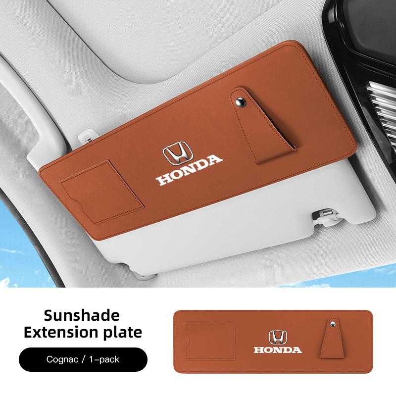 Car Sun Visor Extender Panel Sunglasses Card Storage Car Accessories For Honda Civic FIT CRV HRV Odyssey Vezel CRZ 5th CRX Pilot AS9