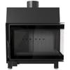 KRATKI SIMPLE Right Steel Air Fireplace 6 kW Ø 150 black lining