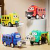 Double Sided Transformer Car Toys Pull-back Truck Model Flips Variety Inertia Car  Kids