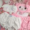 Женское нижнее белье для косплея, зимний бархатный топ и трусики Kawaii Bunny, пижамы для девочек, одежда для сна, комплекты домашней одежды