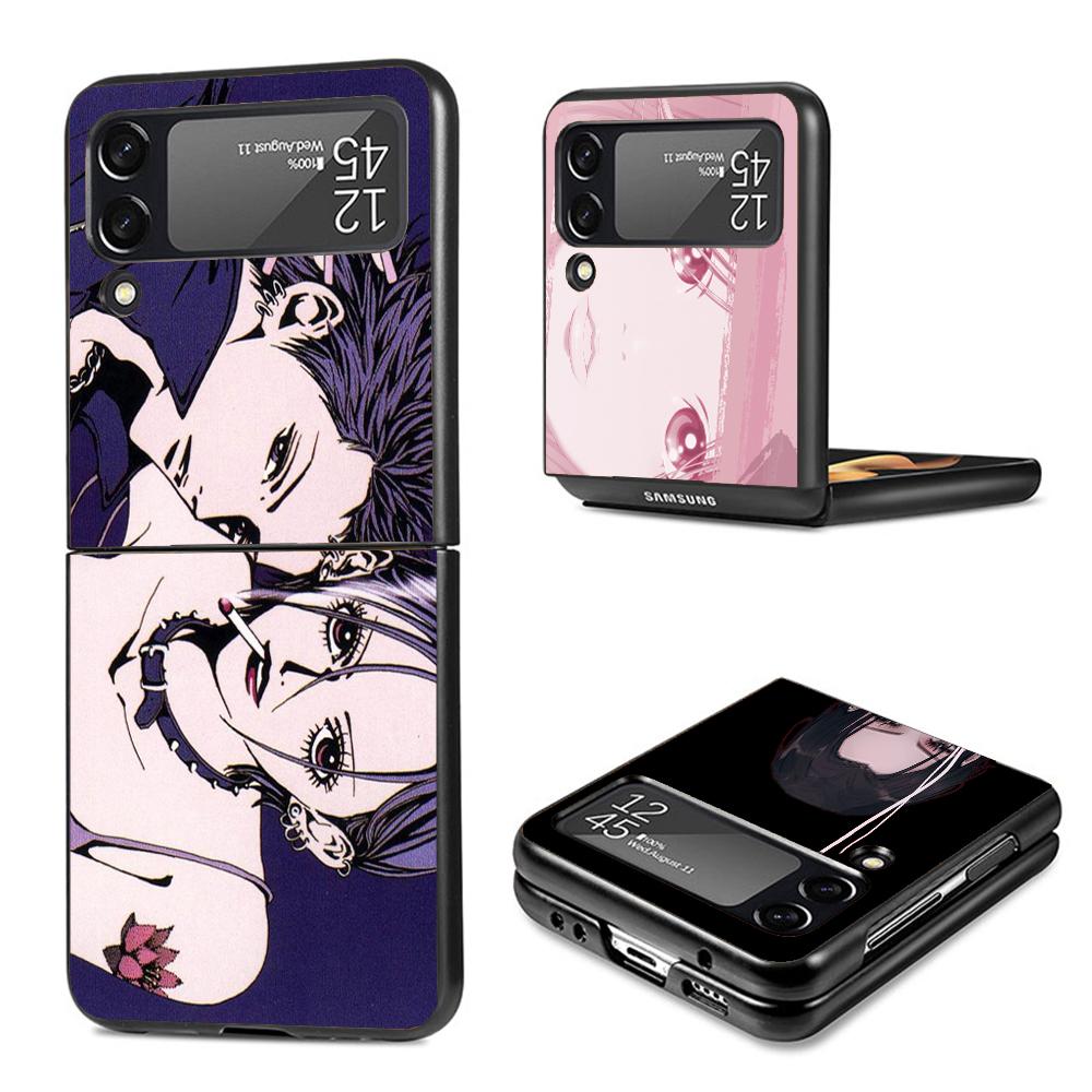 Чехол для телефона Nana Anime Na Na Girl для Samsung Galaxy Z Flip6 5G Flip4 Flip5 Flip3 Черный чехол Z Flip 6 5 4 3 PC-оболочка Coque Galax