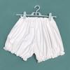 White Floral Summer Safety Shorts - Anti-exposure Thin JK Pumpkin Pants Leggings for Girls
