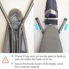 Two-in-One Hooks Iron Holder Black White Storage Rack Ironing Board Hanger  Storage Supplies