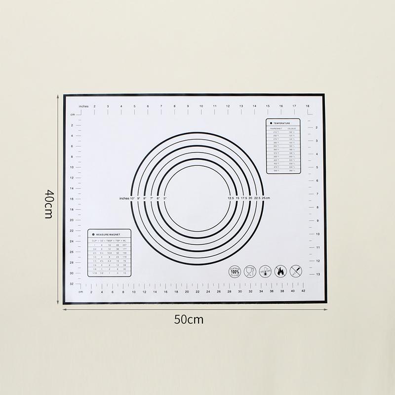 60/50/40 см силиконовый коврик для выпечки коврик для замешивания теста коврик для кухни раскатка теста для пиццы большой антипригарный держатель для теста