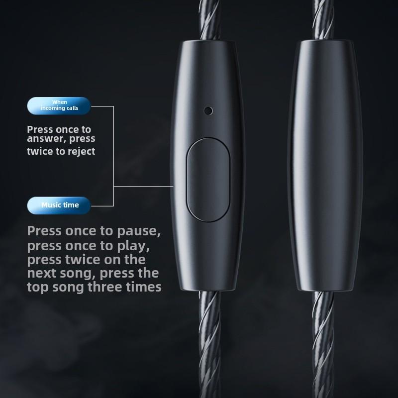 Wired Headphones In-ear Music Wired HIFI Monitoring Headphones Hanging Ear Mobile Gaming Sports Headphones